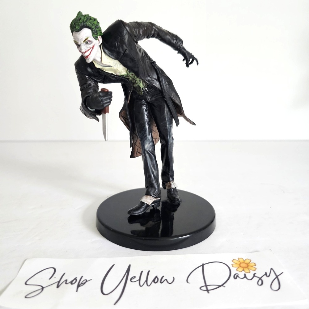 DC Comics The Joker PVC Statue Figure 6 Inch Black Coat Knife Collectible